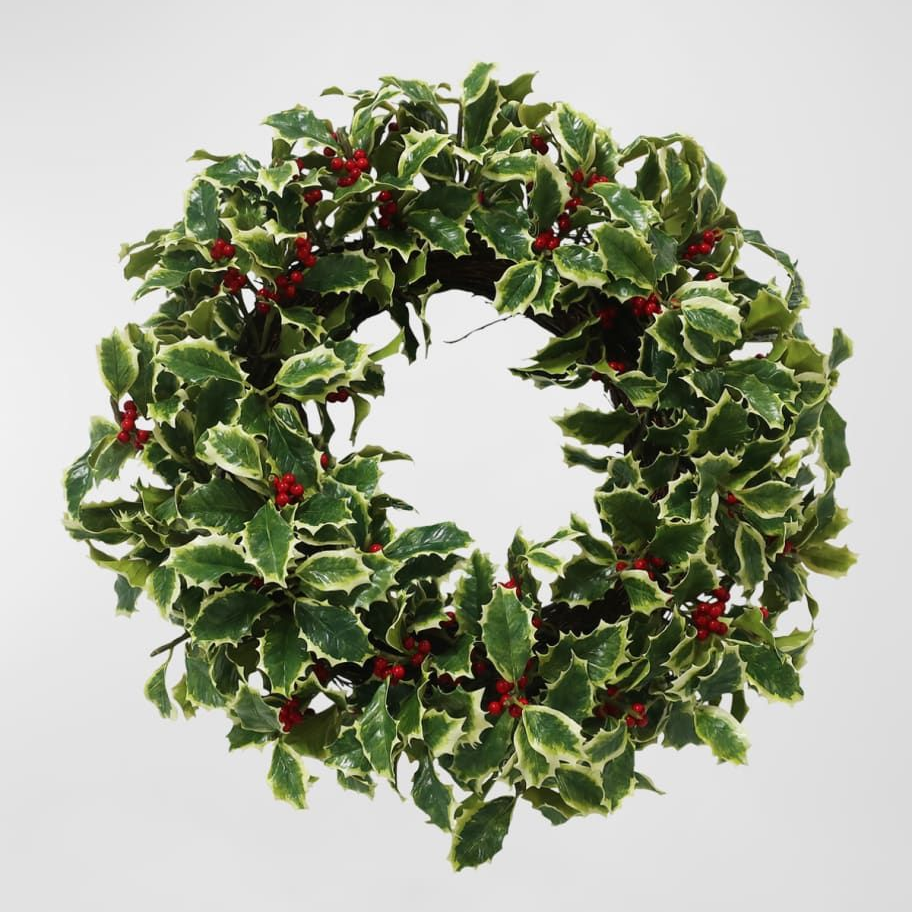 20" Holly Wreath
